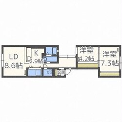 Y　Flatの物件間取画像